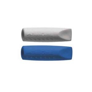 Σετ 2 γόμες καπάκι Faber Castell μπλέ γκρι