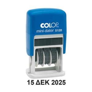 Colop Σφραγίδα mini-dater S120 Ημερομηνιών με Ελληνικούς Χαρακτήρες 3mm