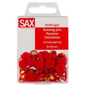 Sax 811 Πινέζες Κόκκινες 80τμχ
