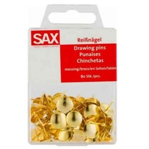 Sax Πινέζες Χρυσές 80τμχ
