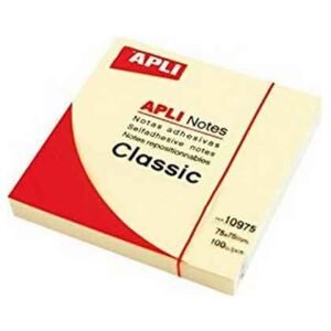 Apli Αυτοκόλλητα Χαρτάκια Σημειώσεων 75x75mm 100 Φύλλα