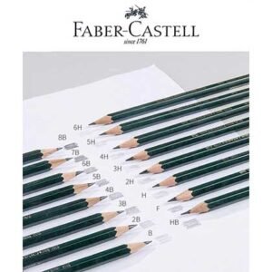 Faber Castell 9000 3H, 2H, H, F, HB, B, 2B, 3B, 4B, 5B, 6B, 7B, 8B