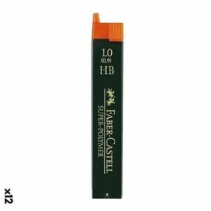 Faber-Castell 12-Μύτες Μολυβιού Super Polymer Πάχους 0.9mm Τύπου HB-B