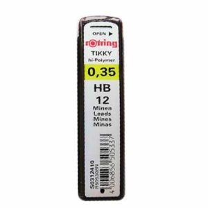 Rotring 12 Μύτες Μολυβιού Tikky Πάχους 0.35mm Τύπου HB