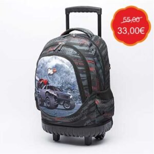 Lyc Sac Monster Truck with Zip Closure Σχολική Τσάντα Τρόλεϊ