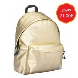 Lyc Sac Σχολική Τσάντα Πλάτης Γυμνασίου-Λυκείου Limited Edition Χρυσή