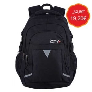 Lyc Sac City Σχολική Τσάντα Πλάτης Zipit Black