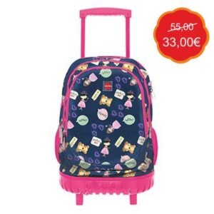 Lyc Sac Rock N Roll Bear the Belle Σχολική Τσάντα Τρόλεϊ Δημοτικού