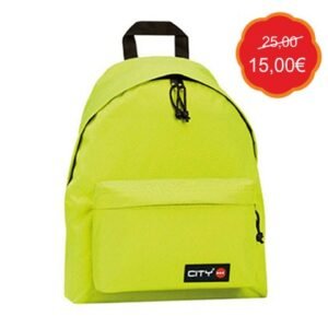 Lyc Sac Σχολική Τσάντα Πλάτης Γυμνασίου - Λυκείου Κίτρινη