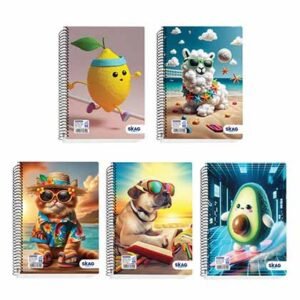 Skag Neon Kidz Σπιράλ Τετράδιο Ριγέ 17x25 3 Θεμάτων (Διάφορα Σχέδια)