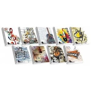 Skag Σπιράλ Τετράδιο Μουσικής Α4 Music (Διάφορα Σχέδια)