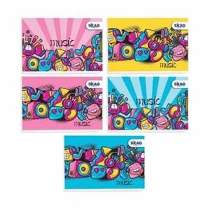 Skag Τετράδιο Μουσικής 17x25 Φαρδιά Γράμμωση (Διάφορα Σχέδια)