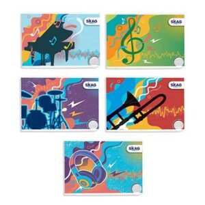 Skag Τετράδιο Μουσικής 17x25 Φαρδιά Γράμμωση (Διάφορα Σχέδια)