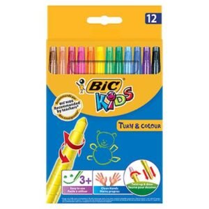 Bic Kids Turn and Colour Κηρομπογιές Σετ 12 Χρώματα