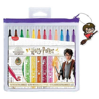 Maped Harry Potter Μαρκαδόροι Λεπτοί, Πλενόμενοι Σετ 12 Χρώματα