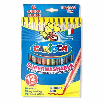 Carioca Junior Brush Μαρκαδόροι 12 Χρώματα