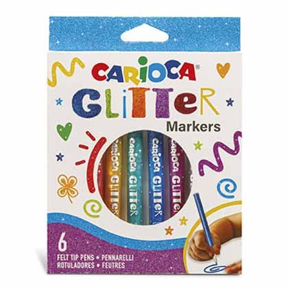 Carioca Μαρκαδόροι Glitter Σετ 6 Χρώματα
