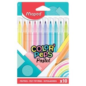 Mape Color'Peps Pastel Μαρκαδόροι Λεπτοί Σετ 10 Χρώματα