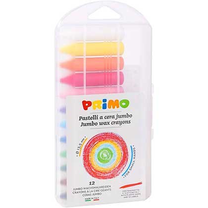 Primo Κηρομπογιές Jumbo Σετ 12 Xρώματα