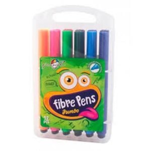 Scool Jumbo Μαρκαδόρος Χονδροί, Τριγωνικοί Σετ 12 Χρωμάτων