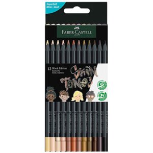 Faber-Castell Black Edition Skin-Colours Ξυλομπογιές Σετ 12 Χρώματα