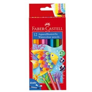 Faber-Castell Aquarell Ξυλομπογιές Ακουαρέλας + Πινέλο Σετ 12 Χρώματα