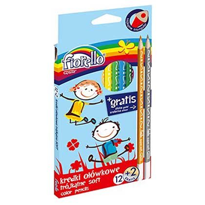 Fiorello Super Soft ΞυλομπογιέςΣετ 12+2 Χρώματα