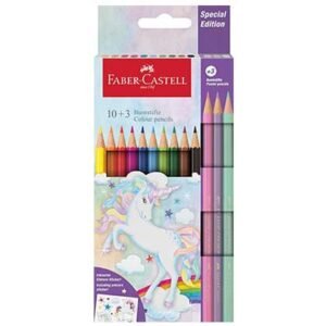 Faber-Castell Unicorn Ξυλομπογιές & Αυτοκόλλητα Σετ 13τμχ
