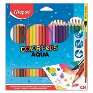 Maped Color’Peps Aqua Ξυλομπογιές Ακουαρέλας Σετ 24 Χρώματα