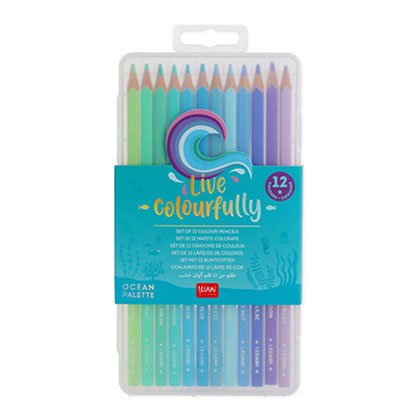 Legami Live Colourfully Ocean Palette Ξυλομπογιές Σετ 12 Χρώματα