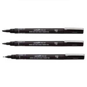 Uni Pin Fine Line - Chisel 1.0, 2.0, 3.0 Μαρκαδόρος Σχεδίου Μαύρος
