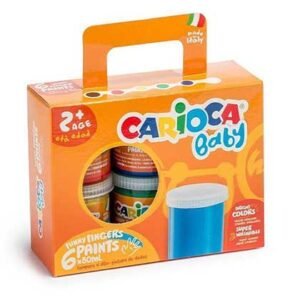 Carioca Baby Δακτυλομπογιές +2 Ετών 80ml Σετ 6 Χρώματα