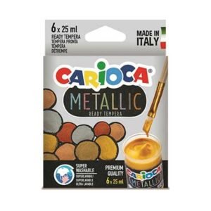 Carioca Metallic Τέμπερες Ζωγραφικής Μεταλλικές 25ml Σετ 6 Χρώματα
