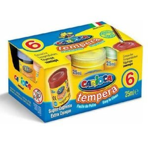 Carioca Τέμπερες Ζωγραφικής 25ml Σετ 6 Χρώματα