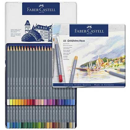 Faber-Castell Goldfaber Aqua Ξυλομπογιές Ακουαρέλας Σετ 48 Χρώματα