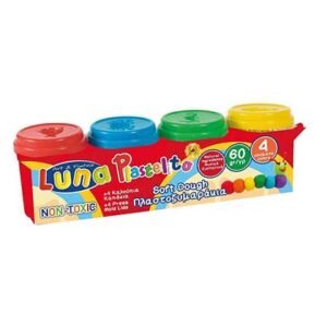 Luna Soft Dough Πλαστοζυμαράκια 3+ Ετών 4 Χρώματα 60gr