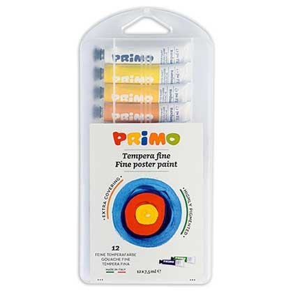 Primo Τέμπερες Ζωγραφικής 7.5ml Σετ 12 Χρώματα