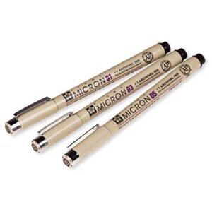 Sakura Pigma Micron Μαρκαδόρος Σχεδίου Μαύρος Σε πολλά πλάτη μύτης