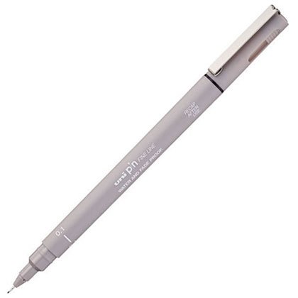 Uni Pin Fine Line – Fineliners 0.1, 0.5 mm Μαρκαδόροι Σχεδίου Γκρι