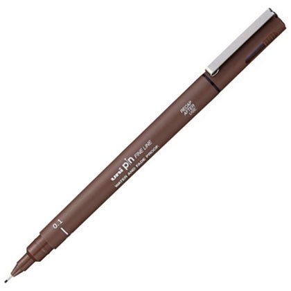 Uni Pin Fine Line – Fineliners 0.1, 0.5 mm Μαρκαδόροι Σχεδίου Καφέ