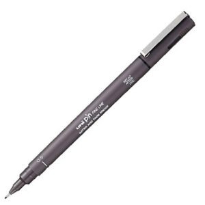 Uni Pin Fine Line - Fineliners 0.1, 0.5 mm Μαρκαδόροι Σχεδίου Σκούρο Γκρι