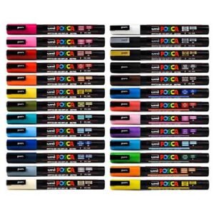Uni Posca Μαρκαδόρος Ζωγραφικής Broad PC-3M (Διάφορα Χρώματα)