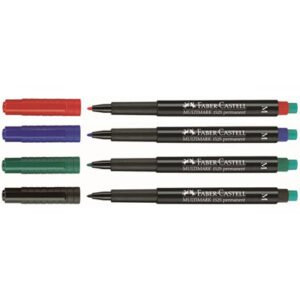 Faber-Castell Multimark Ανεξίτηλοι Μαρκαδόροι (M) 1.0 mm (Διάφορα Χρώματα)