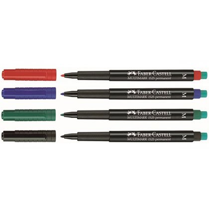 Faber-Castell Multimark Ανεξίτηλοι Μαρκαδόροι (M) 1.0 mm (Διάφορα Χρώματα)