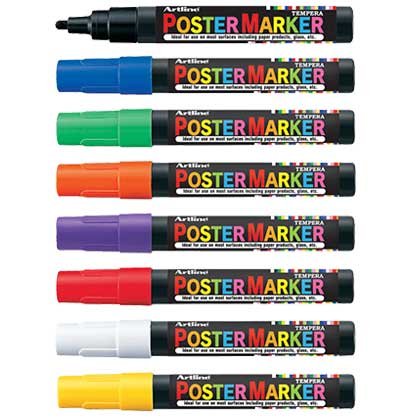 Artline Poster Marker Μαρκαδόροι 4mm (Διάφορα Χρώματα)