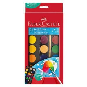 Faber-Castell Νερομπογιές με Πινέλο σε Μεγάλο Σετ 21 Χρώματα