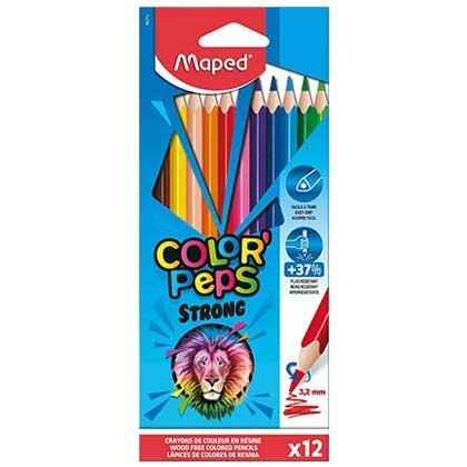 Maped Color’Peps Strong Ξυλομπογιές Σετ 12 Χρώματα