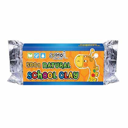 Scool Air Dry Φυσικός Πηλός Ανοιχτό Γκρί 500gr